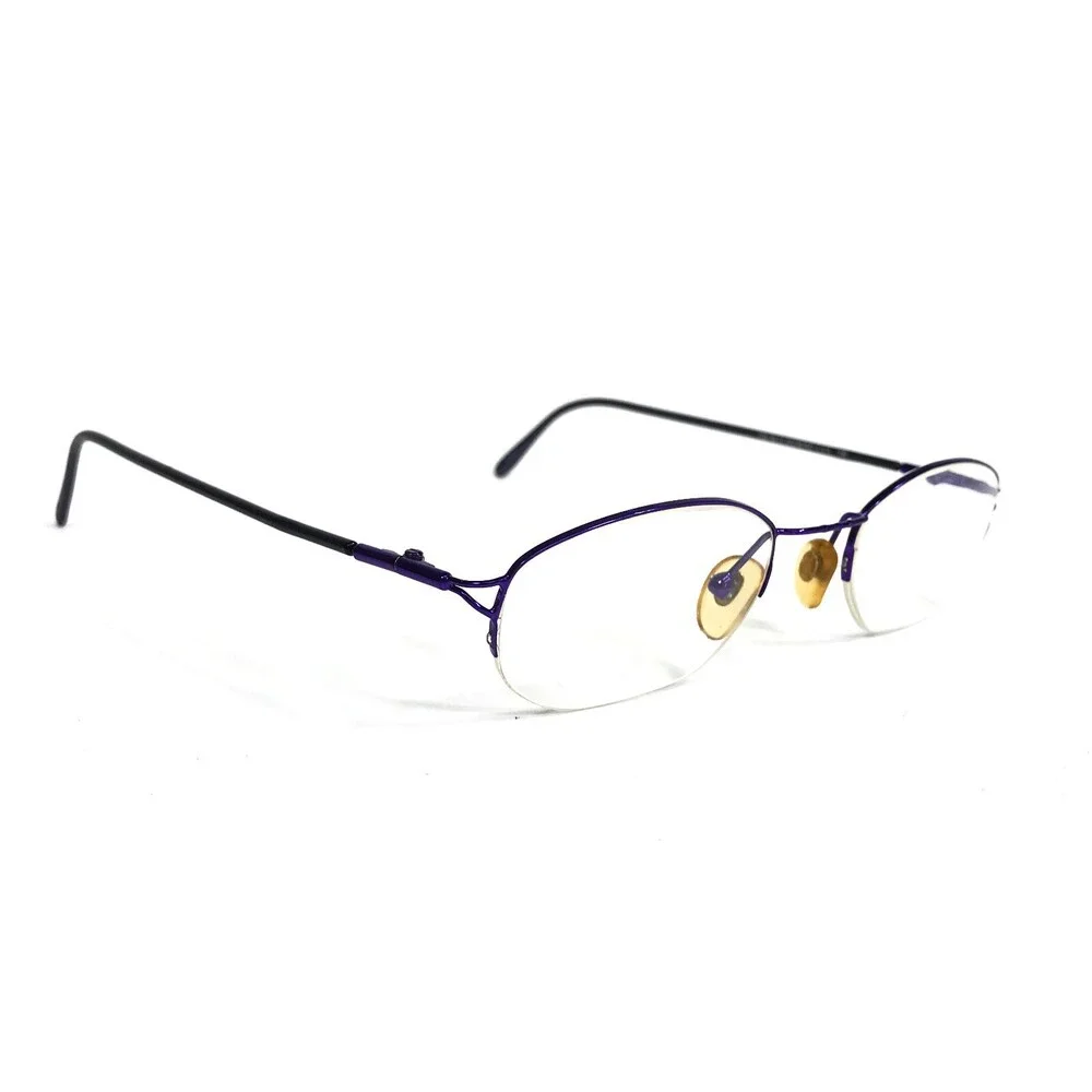 The Blue Diamond Eyeglasses Frames KELLY COL.OD64 Purple Round 48-21-135